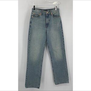 Modern American Jackson straight wide leg high rise jeans distressing new 26